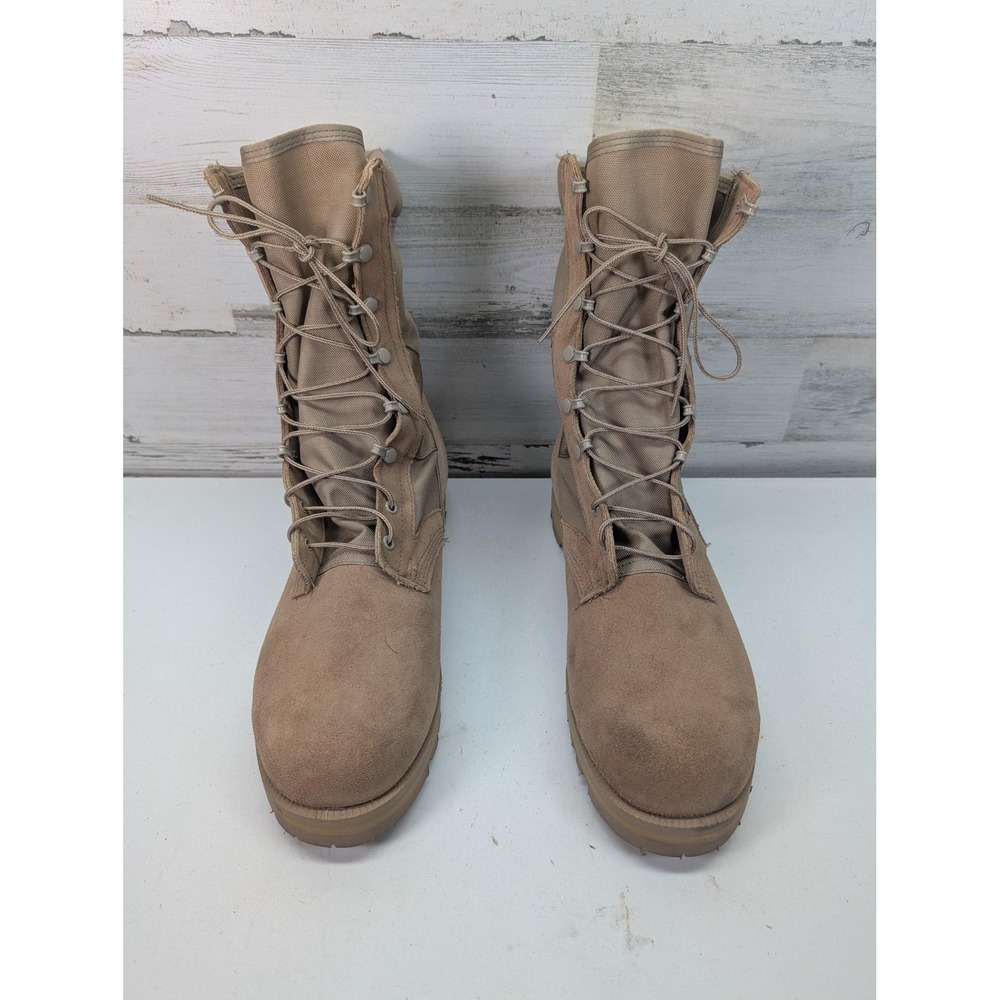 Vintage Wellco‎ Boots Mens Size 14.5 Beige Desert Military Combat USA 2-142403